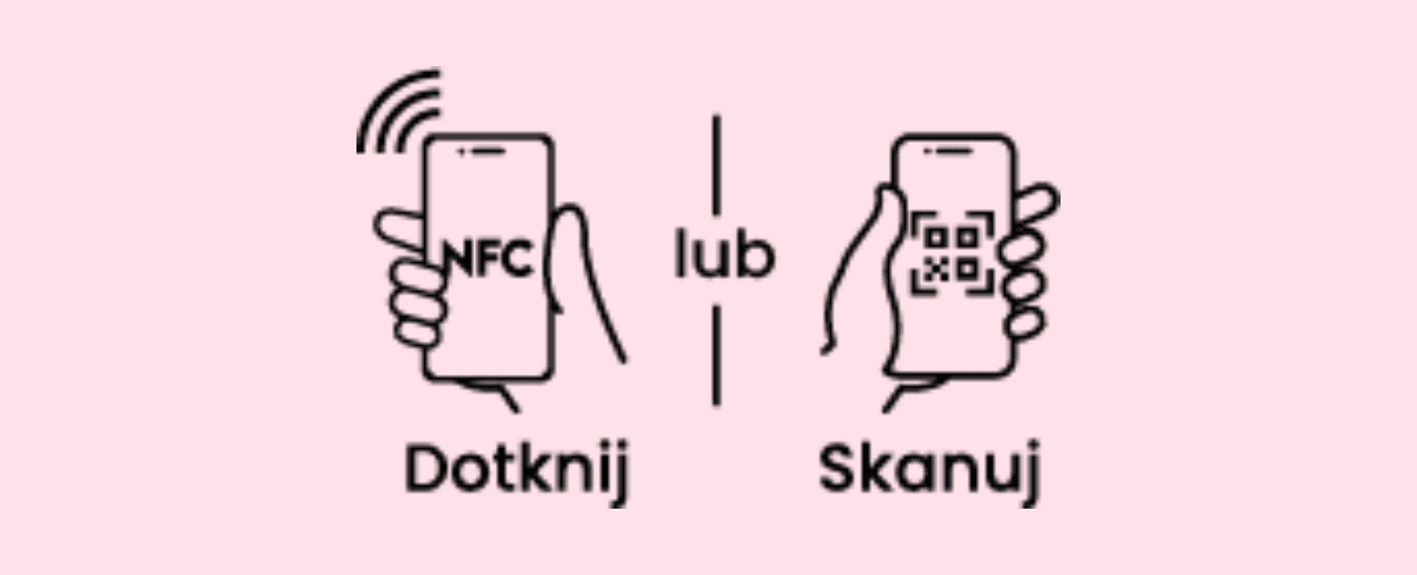 Dotknij NFC lub zeskanuj kod QR